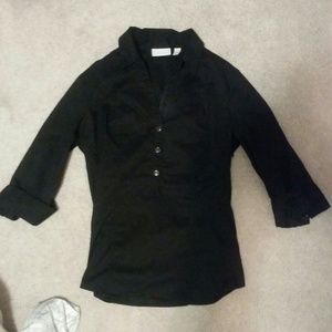 New York & Co Black Button Down